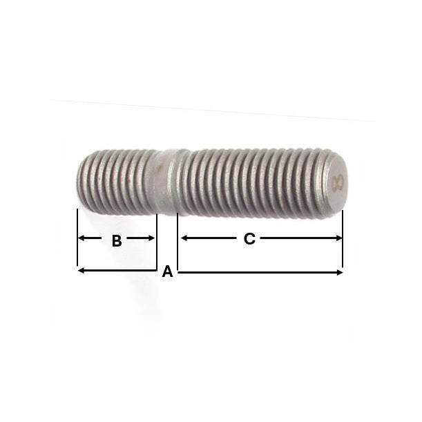 Fortpro 3/4"-10 THD - 1.06" x 1.75" Spoke Wheel Stud Replaces E4956A - 10 Pack