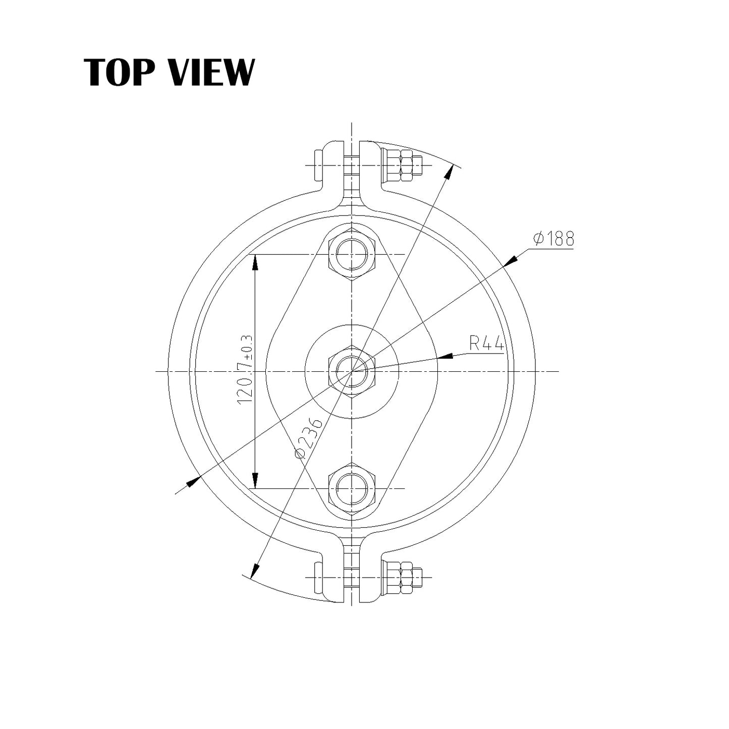 Fortpro Type 24 Brake Chamber - Standard Stroke, Serviceable | F224727