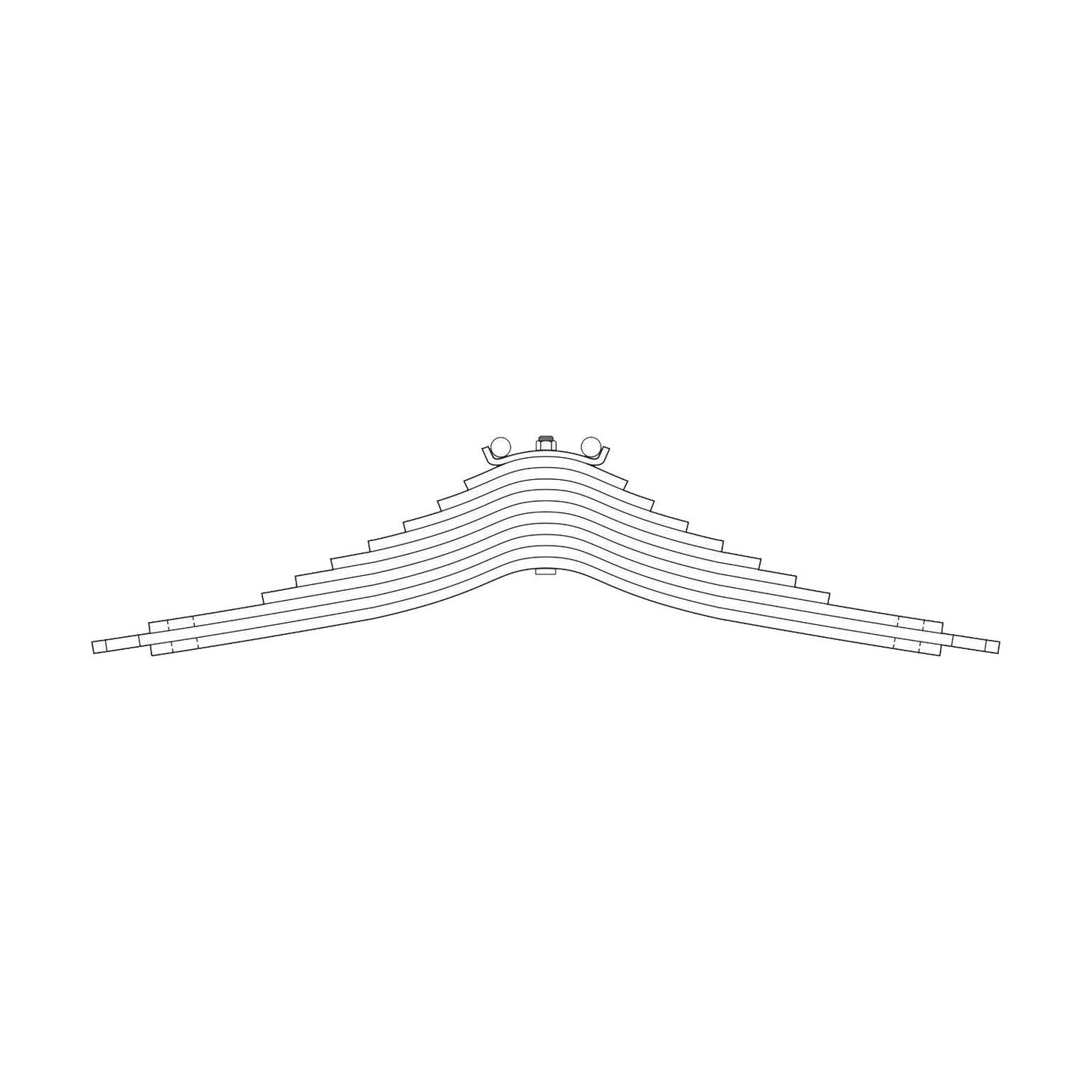 62143 Leaf Spring for Mack Camel Back Rear Suspension - Replaces 4QK4004A