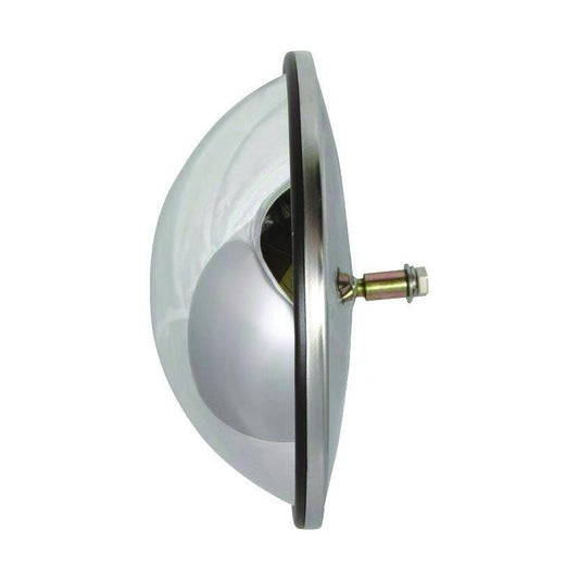 Fortpro 8 1/2" Full-Bubble Convex Mirror Stainless Steel with Center Stud Mount - Wide Spot Mirror | F245658