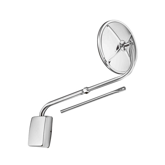 Fortpro 8 1/2" Semi Bubble Convex Mirror with Stainless Steel Pod Mount and Extension Arm | F245684