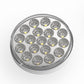 Fortpro 4” Round Dual Function Multivoltage LED Lights - Red & White LED/Clear Lens | F238707
