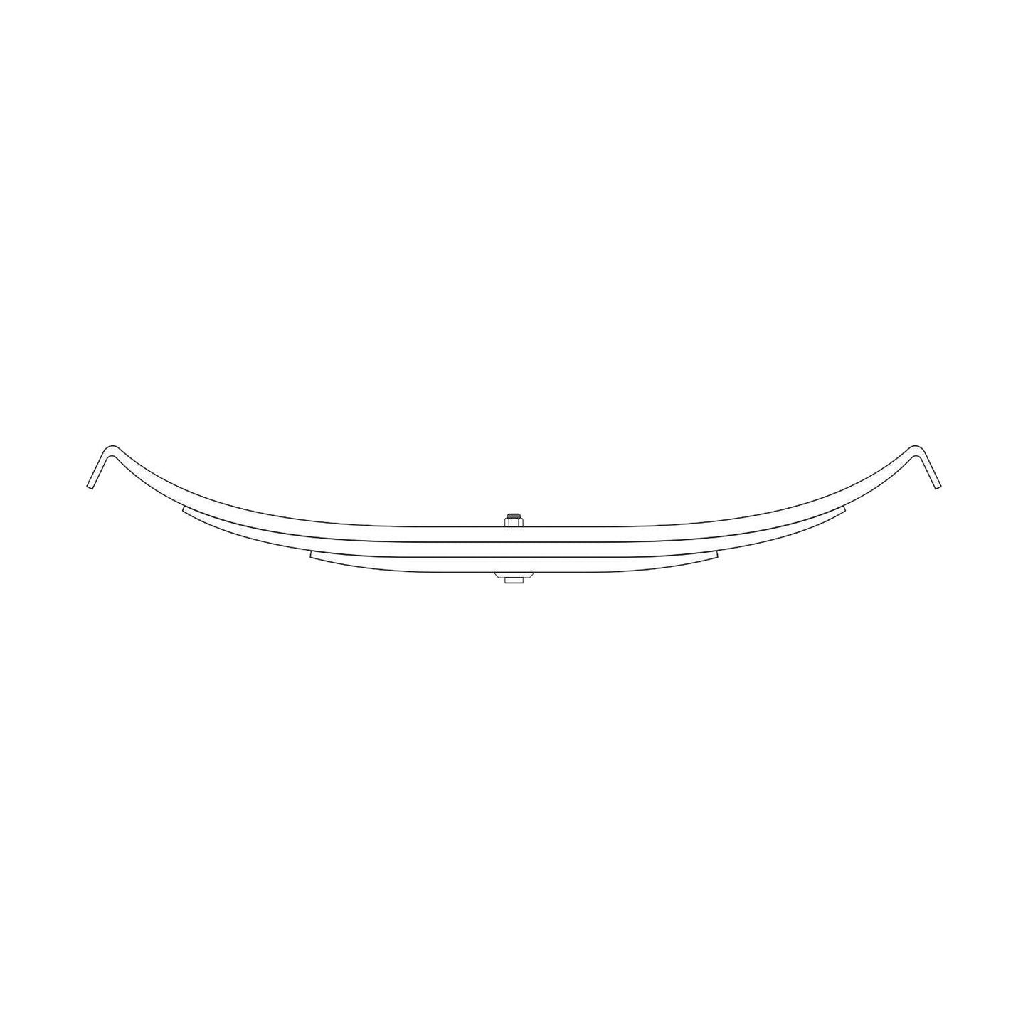 Trailer Leaf Spring, 3-Leaf, High Arch with 11,200 lb. capacity - Replaces TRA-2726
