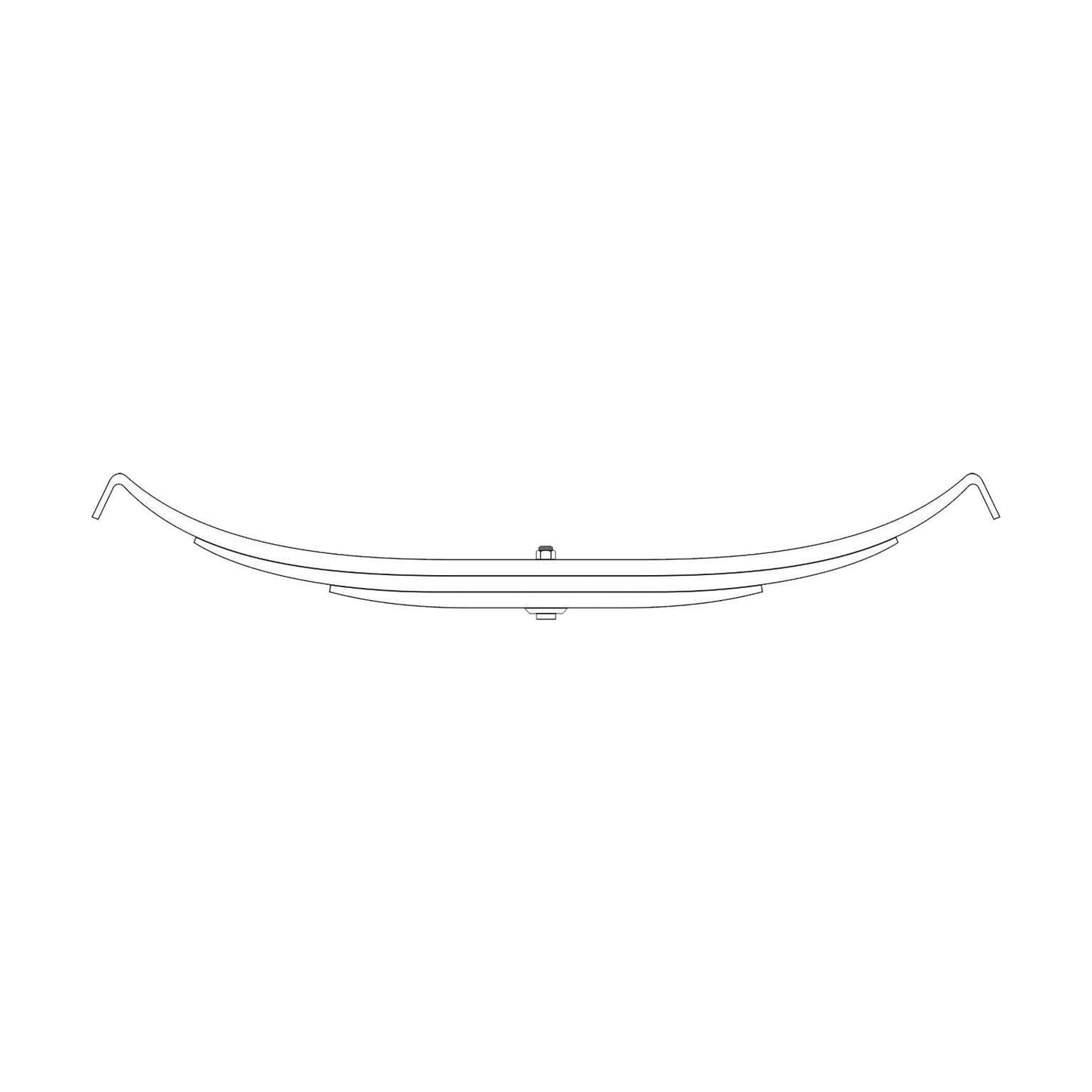 Trailer Leaf Spring, 3-Leaf, High Arch with 12,000 lb. Capacity - Replaces TRA-2740