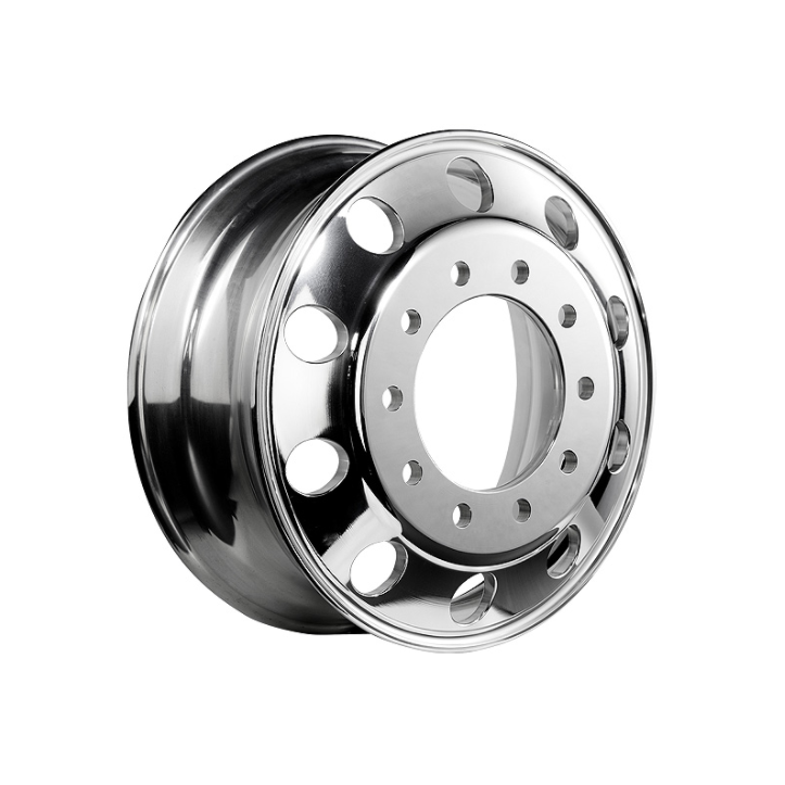 22.5 x 8.25 Alcoa Style Forged Aluminum Wheel Hub Piloted 10 HAND HOLES