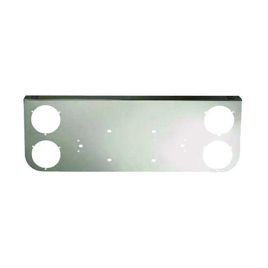 Fortpro Chrome Rear Center Panel With Four 4" Light Round Cutouts | F247625