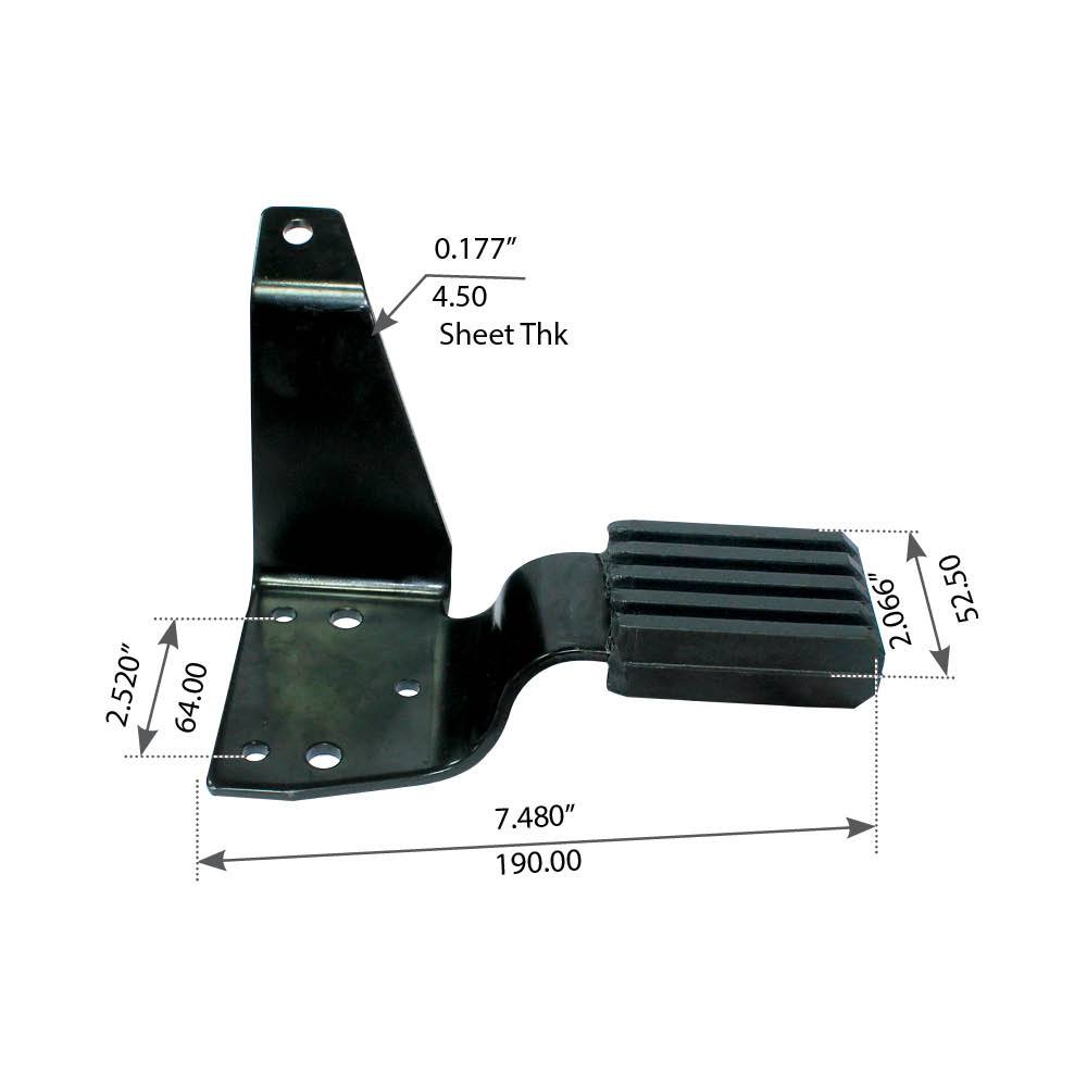 Fortpro Left Side Hood Rest Bracket - Replaces 140QM434M, 20802371