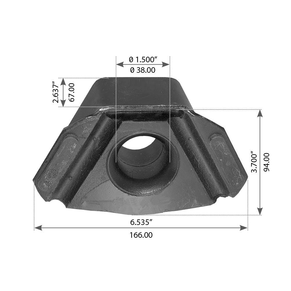 Fortpro Motor Mount Compatible with Ford Lower & Rear Engine Mount-1999 & Later, Applicable on left & Right Ford Trucks Replaces BCD283172, F6H26068B, YC356068A | F082490