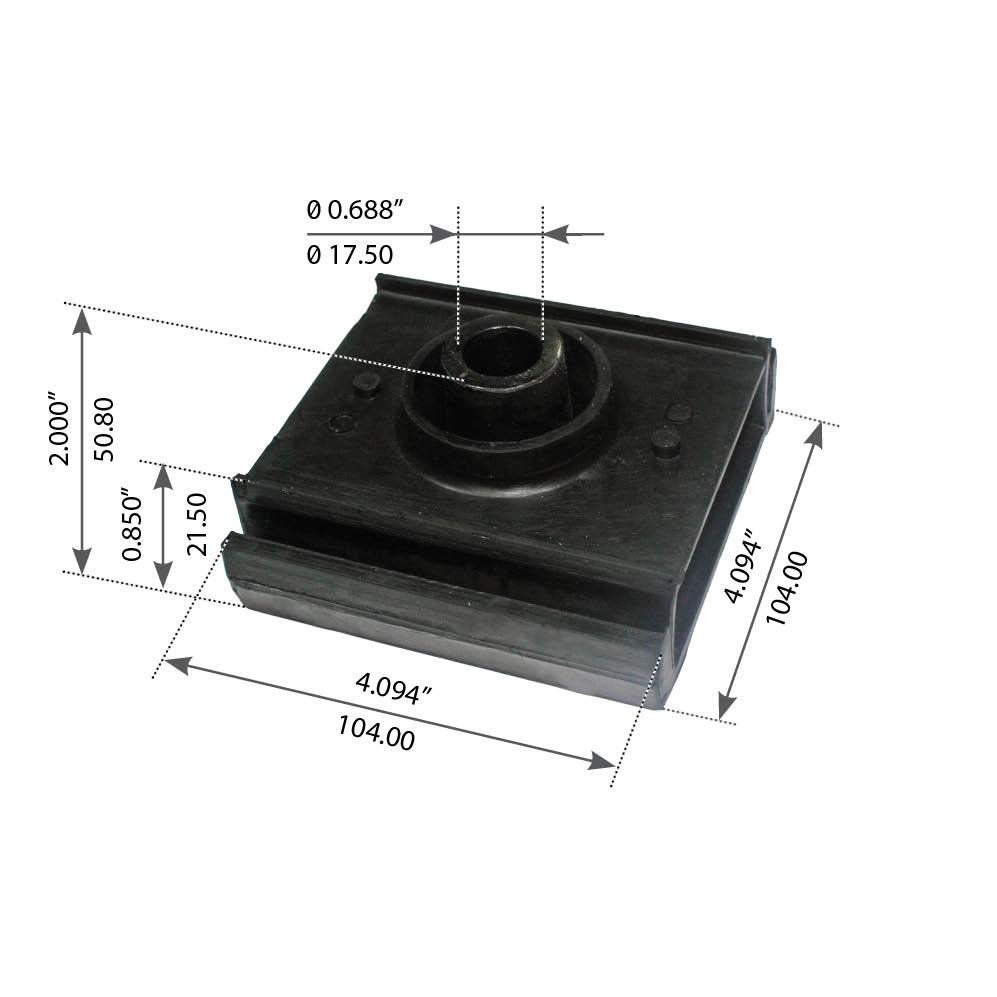 Fortpro Motor Mount - Replaces 1664723C2, 1664723C3, 1664723C4, 4C4O6038AA