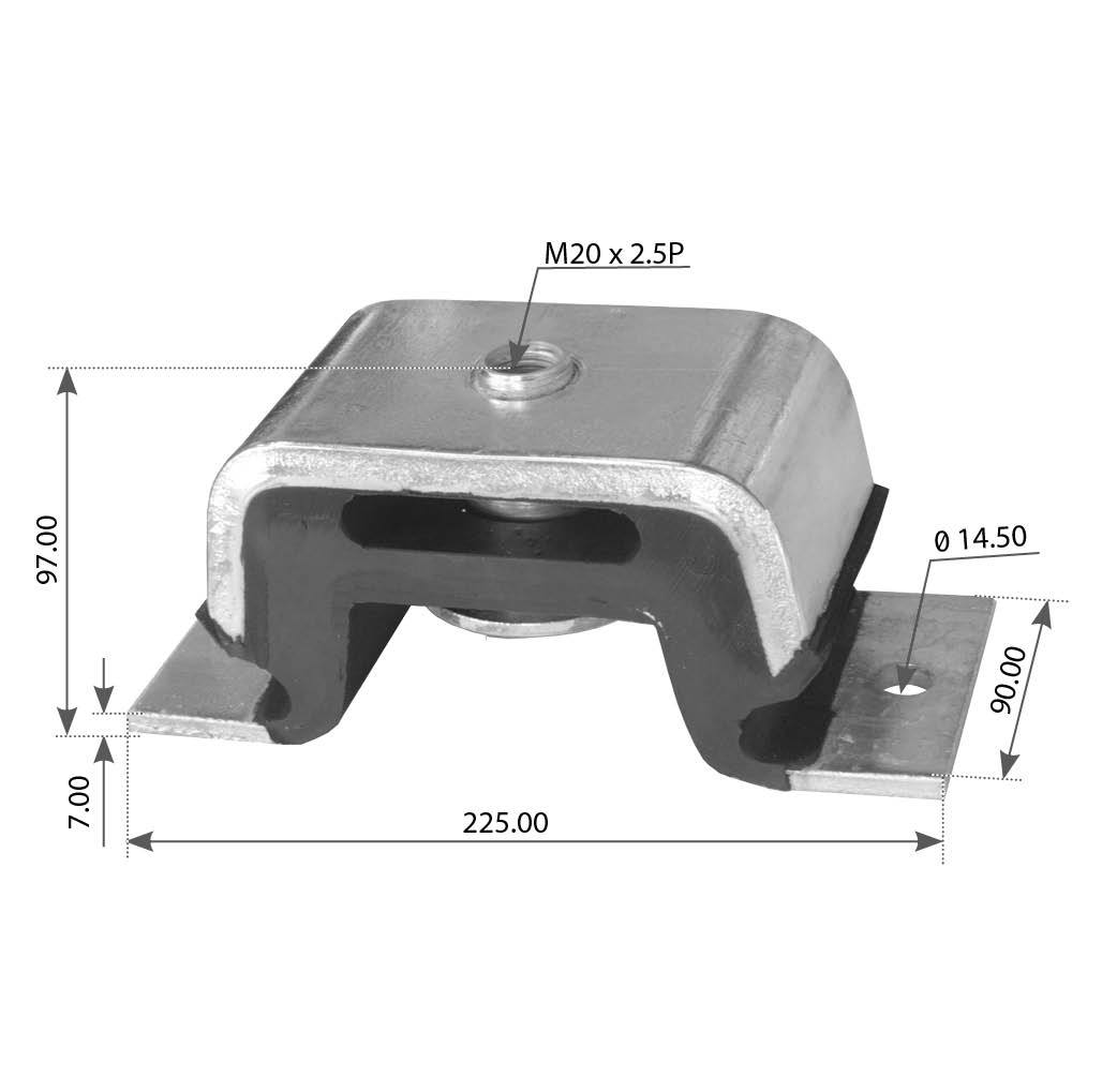 Fortpro Motor Mount Replaces 20QL338M, 5010130602 | F010289