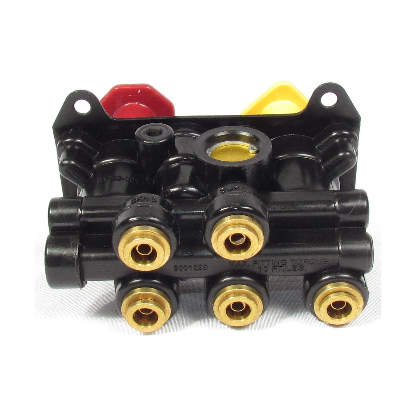 Fortpro MV-3 Dash Valve With 3/8" Push-To-Connect Ports, 1/4" Threaded Mounting Holes Replacement for Bendix 800259