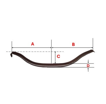 Trailer Leaf Spring 1-Leaf, High Arch with 11,200 lb. capacity - Replaces TRA-023