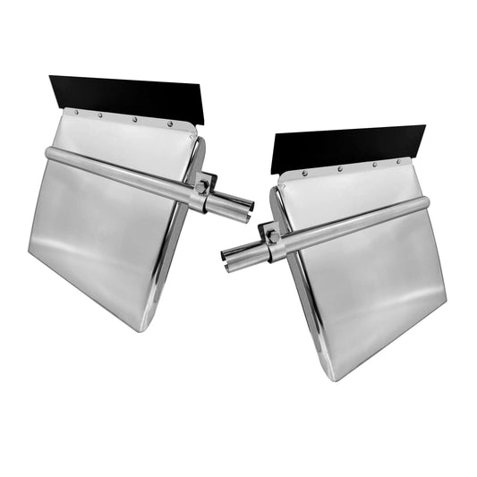 Fortpro 24" x 24" Quarter Fenders Pair Set - Heavy Duty Stainless Steel For Freightliner, Kenworth, Mack | F245690