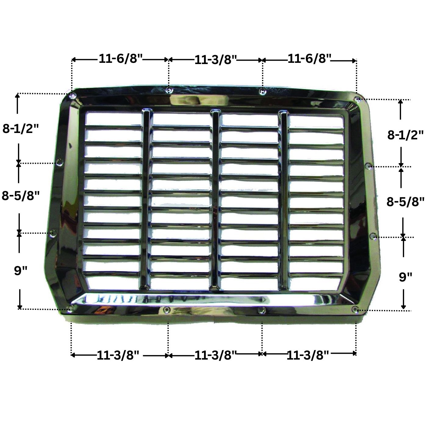 Fortpro Chrome Grille Replacement for Classic Mack DM/R Models | F247501