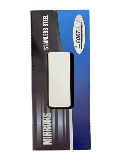 Fortpro 6 1/2" x 16" Stainless Steel West Coast Economy Mirror Head | F245679