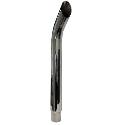 Fortpro 6" to 5" Chrome Bullhorn Exhaust Stack Pipe - 60" Long | F247733