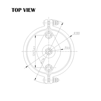 Fortpro Type 24 Brake Chamber - Standard Stroke, Serviceable | F224727