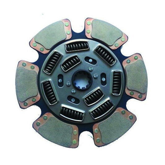 15 x 1/2in Clutch Disc With 2x10in Spline & 6 Springs - Front/Rear