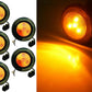 Fortpro 2-1/2" Amber Round Clearance/Marker Led Light with 4 LEDs and Amber Lens - 5 Pack | F235169