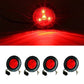 Fortpro 2-1/2" Red Round Clearance/Marker Led Light with 4 LEDs and Red Lens - 4 Pack | F235159