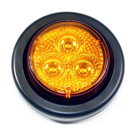 Fortpro 2" Round Clearance/Marker Led Light with 3 LEDs