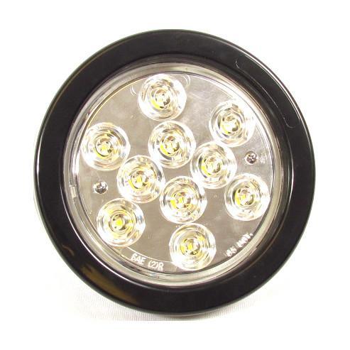 4" Round White LED Light with 10 LEDs - 24 Volts for Tail/Turn Light