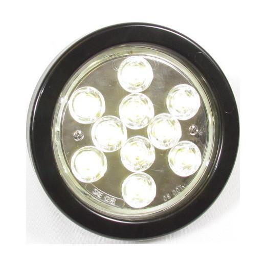 4" Round White LED Light with 10 LEDs - 24 Volts for Tail/Turn Light