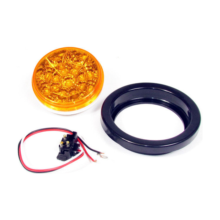 Fortpro 4" Round Led Light with 17 Leds and Chromed Reflector