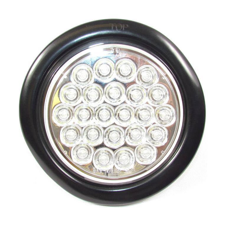 Fortpro 4" White Round Marker Led Light with 24 Leds and Clear Lens - Sealed | F235304