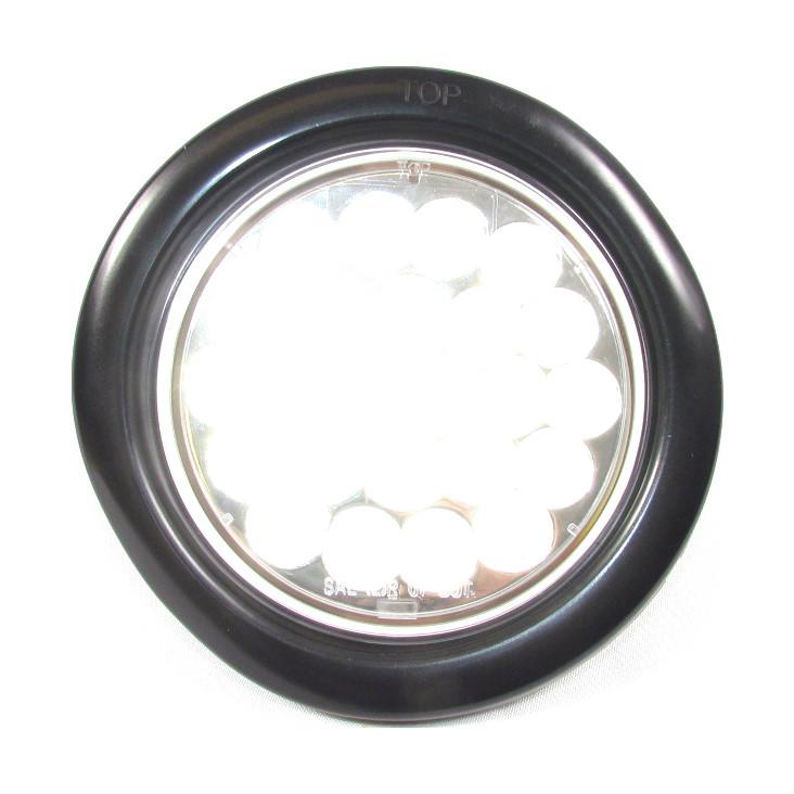 Fortpro 4" White Round Marker Led Light with 24 Leds and Clear Lens - Sealed | F235304