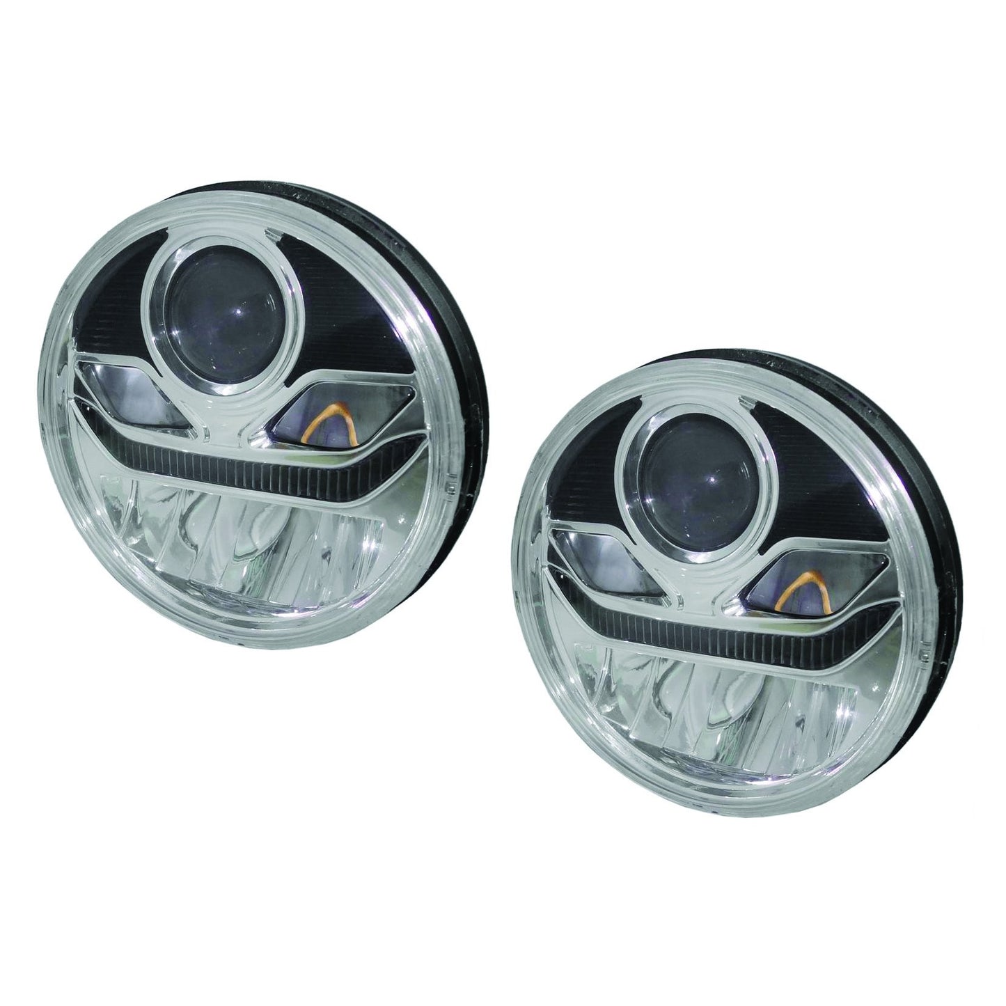 7” Full LED Headlight High / Low Beams With Reflector and projector for low beam