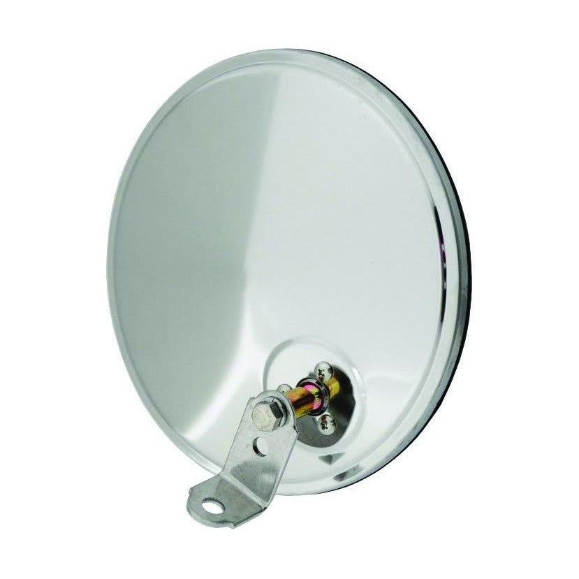 Fortpro 8 1/2" Convex Mirror Stainless Steel with Offset Stud Mount | F245670
