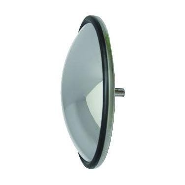 Fortpro 8 1/2" Semi-Bubble Convex Mirror Stainless Steel with Center Stud Mount | F245657