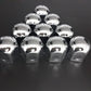 Fortpro 1 1/2" x 1 1/2" Chrome Round Top Push-On Nuts Covers - 10 Pack | F247612-10QTY