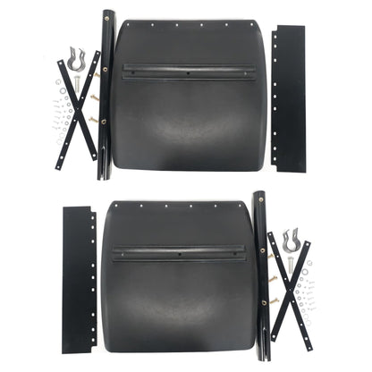 Fortpro 24" x 24" Black Poly Quarter Fenders Pair | F247581