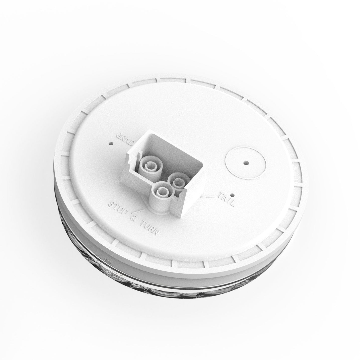 Fortpro 4” Round Dual Function Multivoltage LED Lights - Red & White LED/Clear Lens | F238707