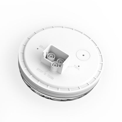 Fortpro 4” Round Dual Function Multivoltage LED Lights - Red & White LED/Clear Lens | F238707
