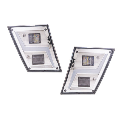 Fortpro Chrome Fog LED Lights Compatible with Volvo VNL - Both Sides