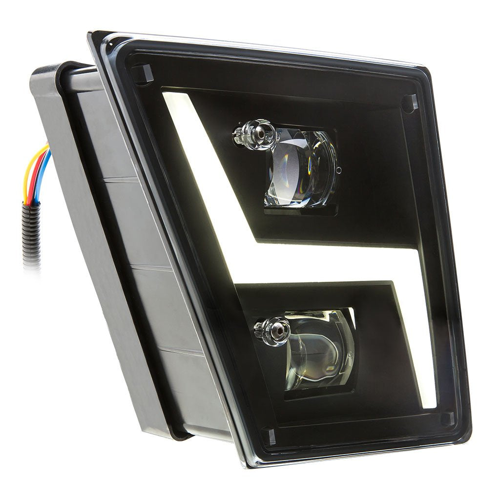 Fortpro Black Fog LED Lights Compatible with Volvo VNL - Passenger Side | F236828