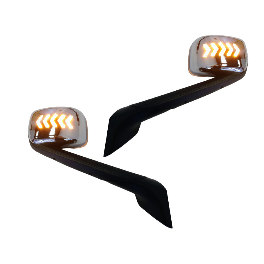 Fortpro Hood Mirror w/Led Turn Light Replacement for Freightliner 