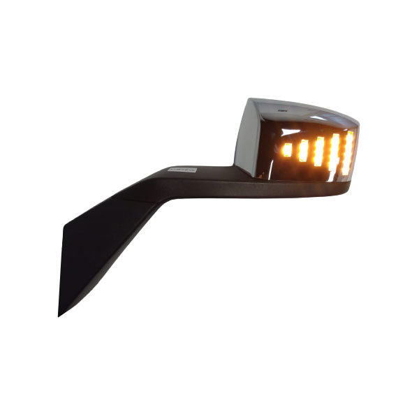 Fortpro Chrome Hood Mirror w/Led Turn Light Compatible with Volvo VNL 2004-2016 - Both Sides | F247656-57BS