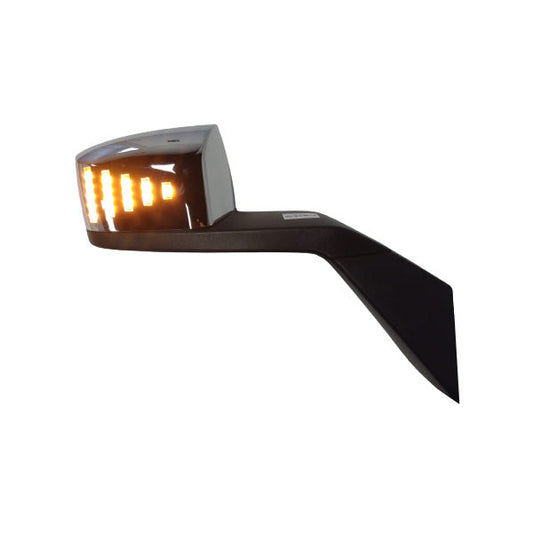 Fortpro Chrome Hood Mirror w/Led Turn Light Compatible with Volvo VNL 2004-2016 - Passenger Side | F247656