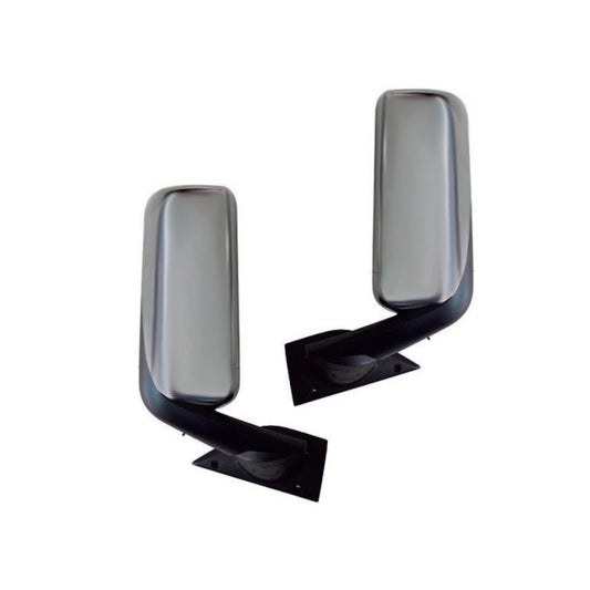 Fortpro Chrome Door Mirror Power/Heated Replacement for Freightliner Cascadia 2018+ Both Sides | F247746-47BS