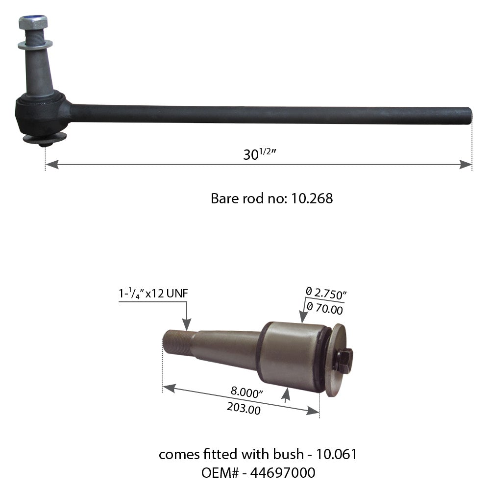 Fortpro Torque Rod Compatible w/ Hdk 400/460 Suspensions Replaces 66681-000
