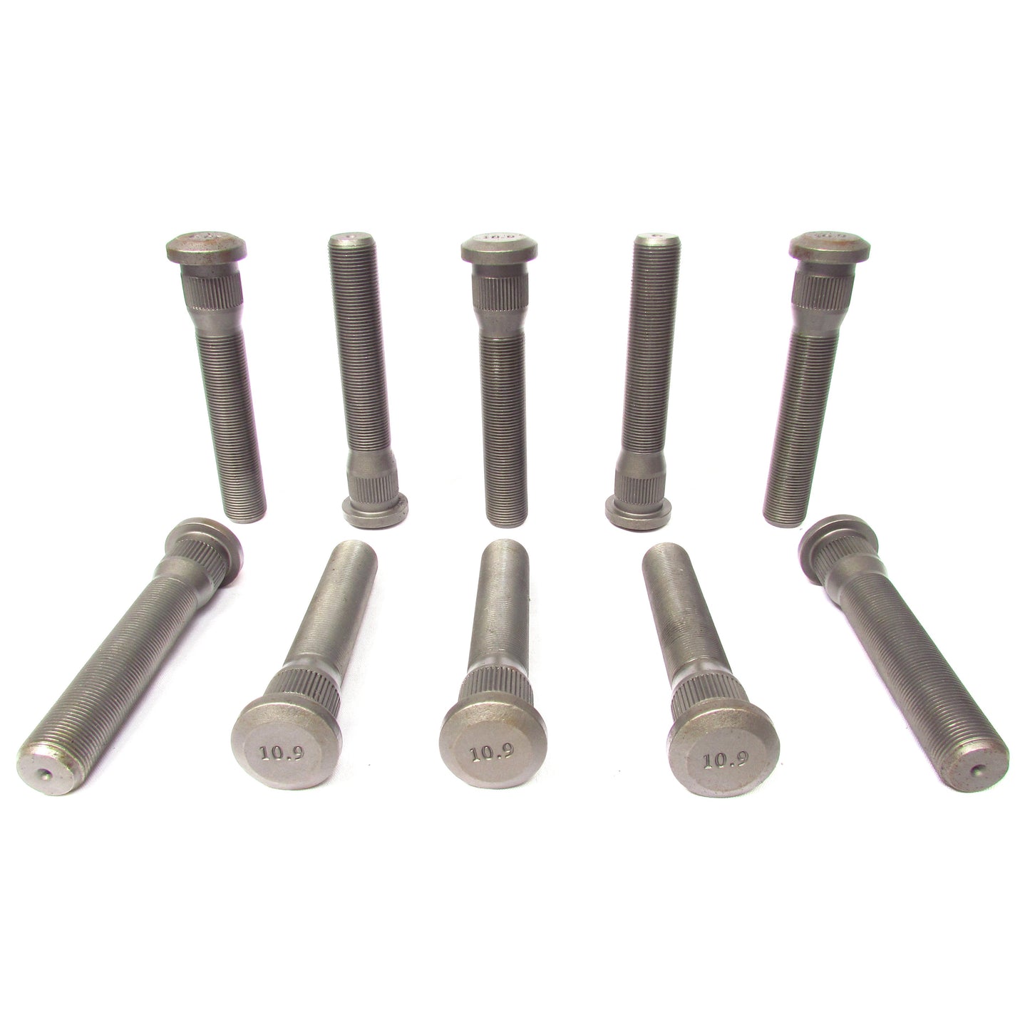 Metric Serrated Drive Wheel Studs  M22 x 1.5 THD 0.975" B.D. x 5 3/32" Length - Replaces E8980 - 10 Pack
