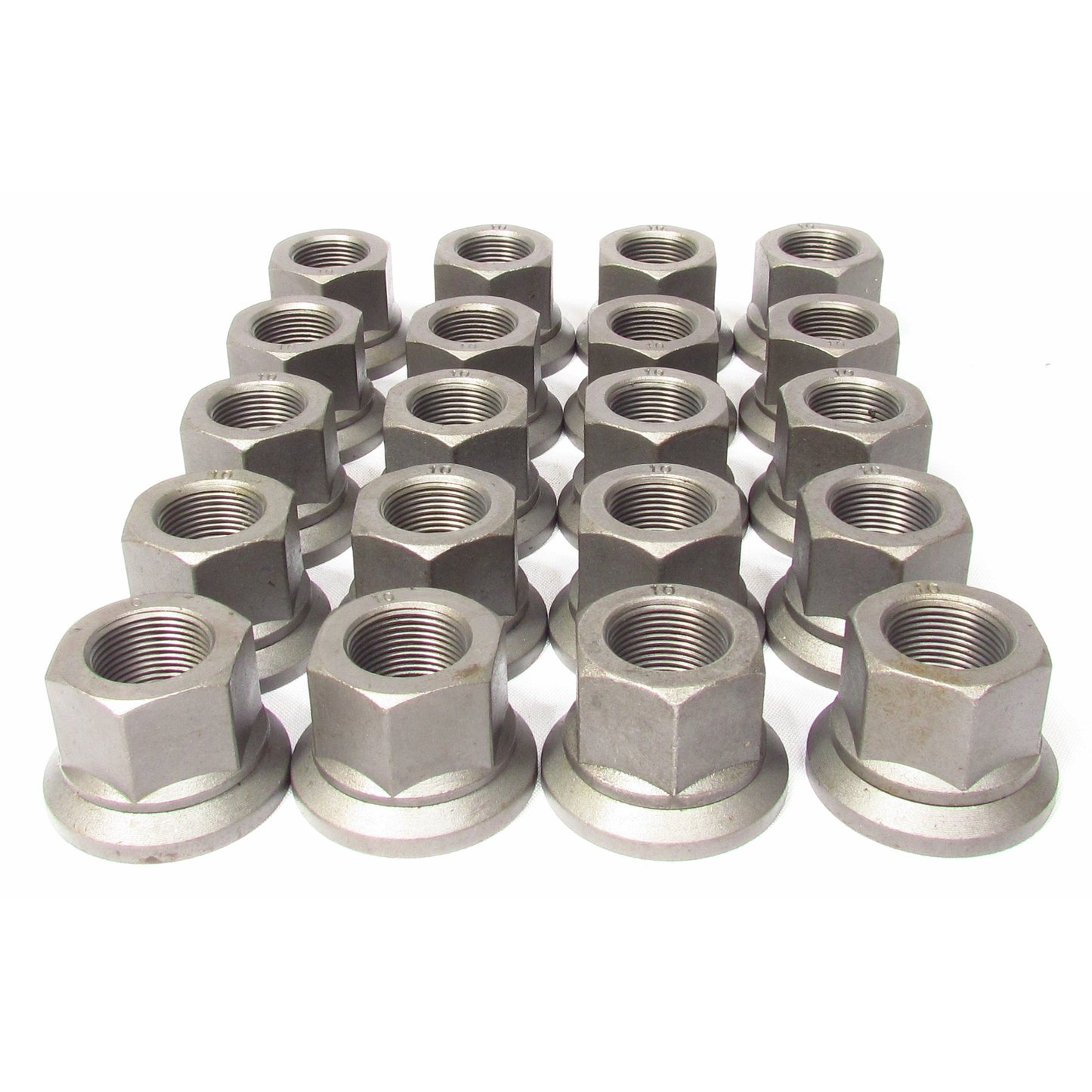 Fortpro M22 x 1.5 THD - 33mm HEX Teflon Coated, 2 Pieces Flanged Nuts Replaces - E6000A | F286669-20QTY