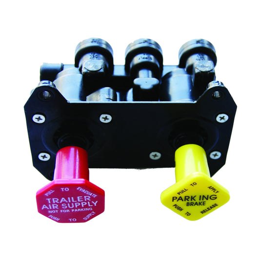 Fortpro MV-2 Dash Valve, 1/4" NPT Ports, 1/4" Threaded Mounting Holes, Replacement for Haldex KN20615 | F224615