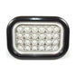 Fortpro 5 5/16" x 3 7/16" White Rectangular Backup Led Light with 24 Leds and Clear Lens | F235306
