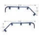 Fortpro Black Angled Spring Steel Mud Flap Hanger - No Coil Pair | F247590