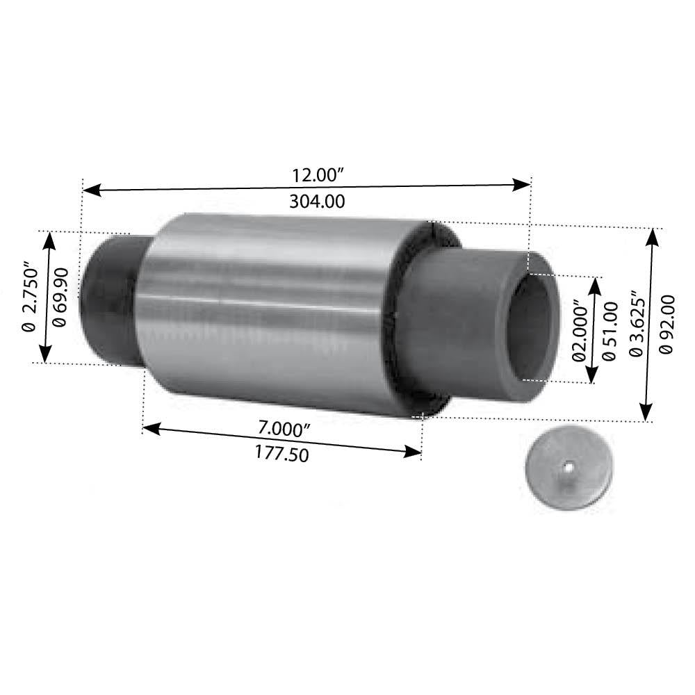 Fortpro Center Bushing w/Loose Plug Compatible with Hendrickson Replaces 22279-000L | F184224